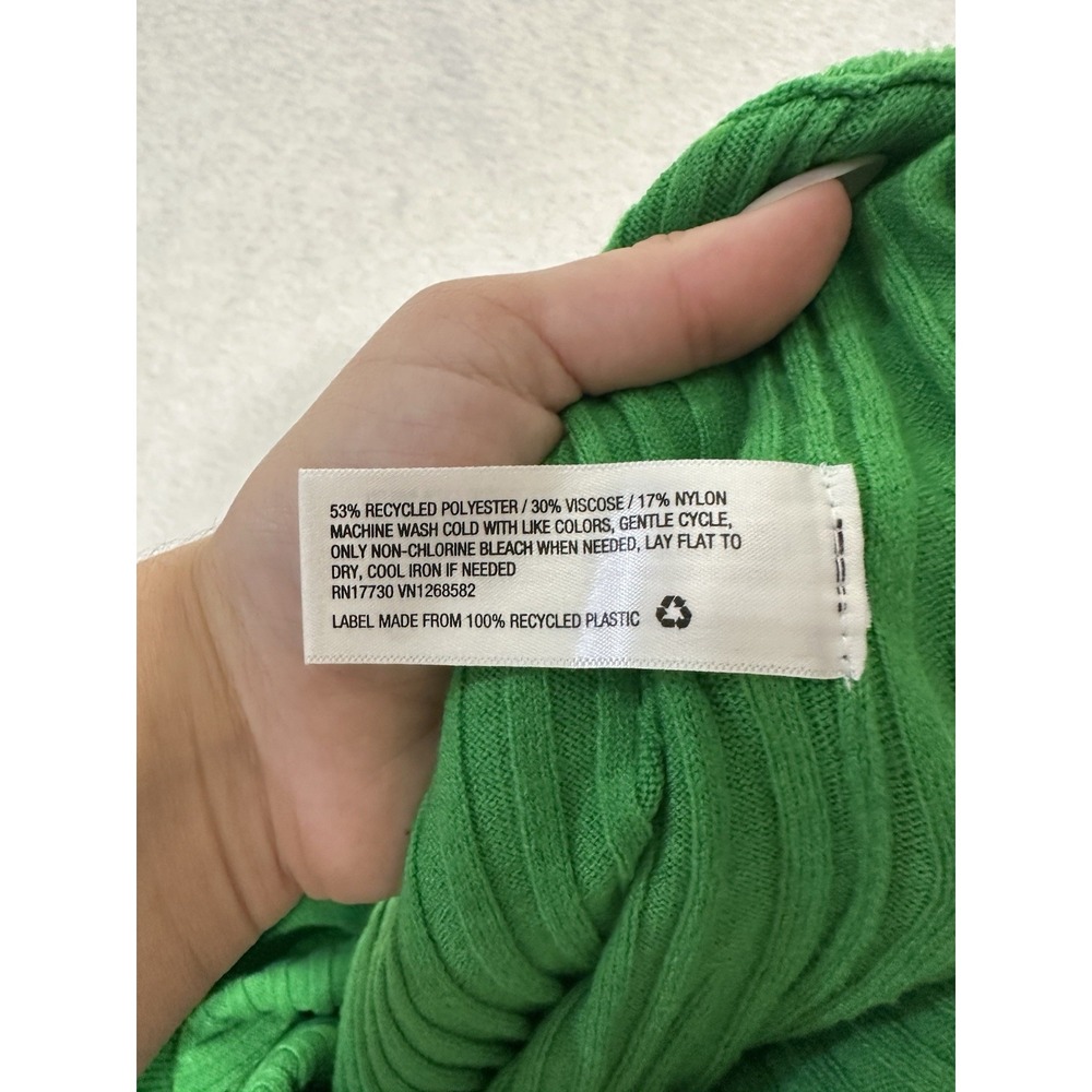 NWT A New Day Green Ribbed Midi Pencil Skirt L Large‎ - Picture 6 of 7